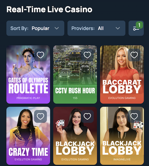 live dealer games for mobile players