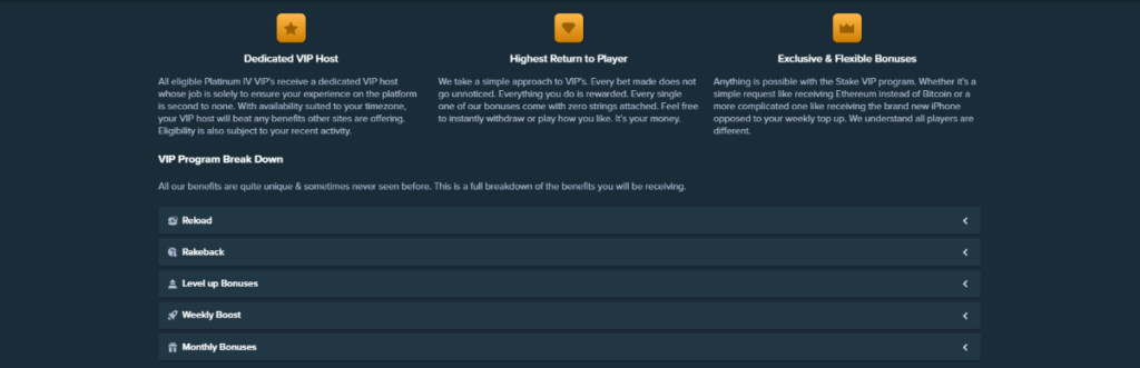 stake casino vip program