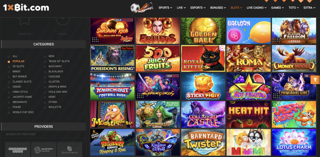 online slots at 1xbit casino