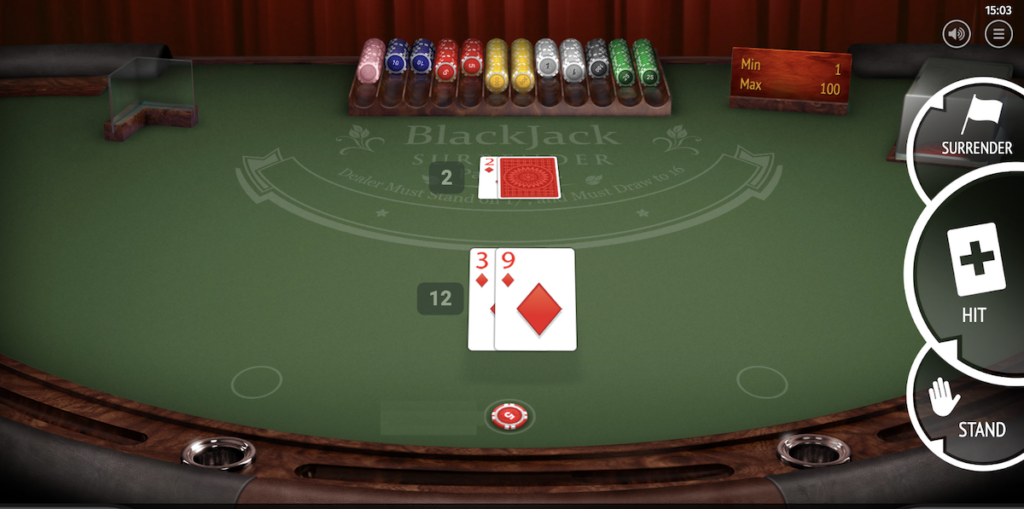 blackjack surrender casino game