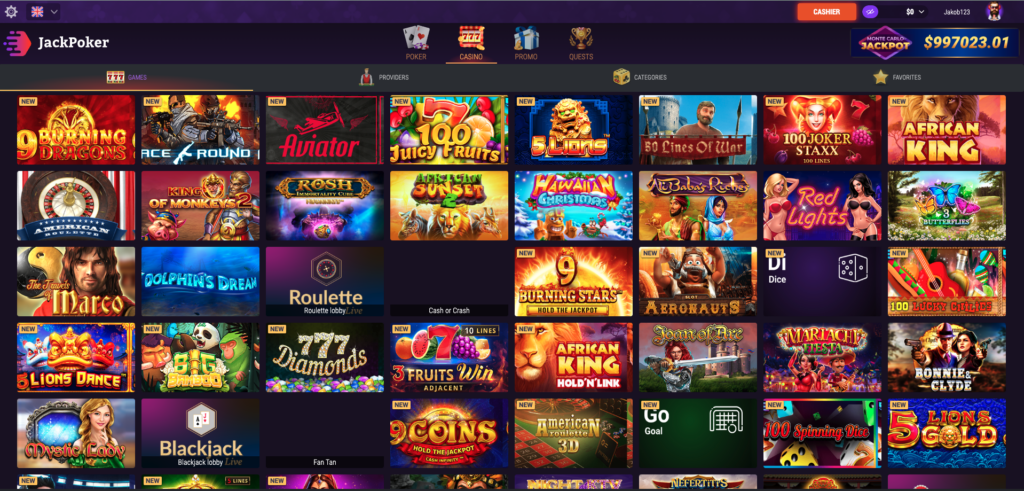 jackpoker casino games