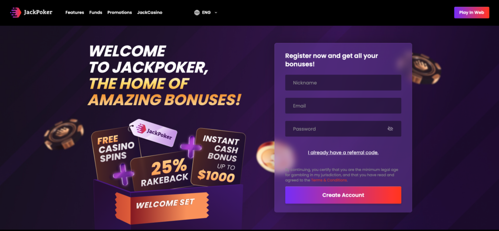 jackpoker register