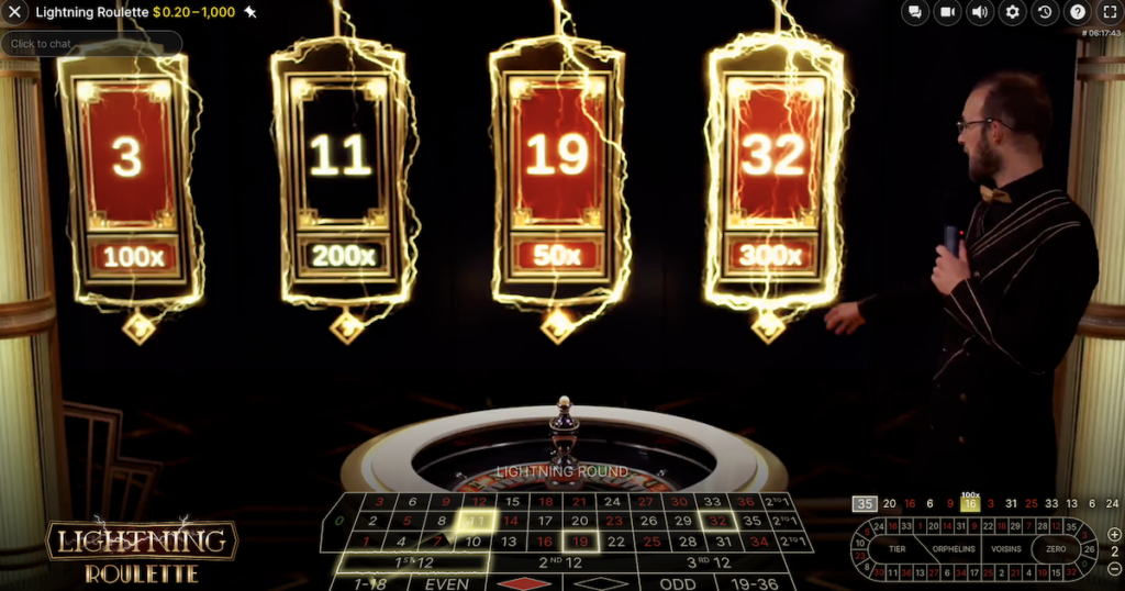 lightning roulette live dealer game