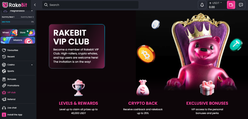 RakeBit VIP Club