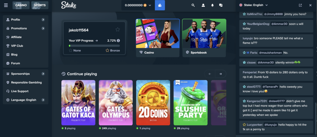 stake.com anonymous gambling