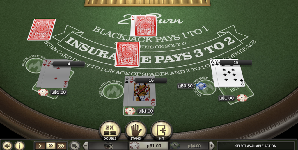 21 burn blackjack casino game