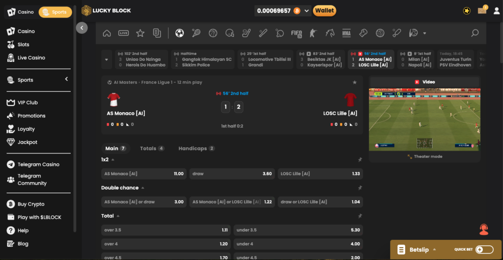 Lucky Block Live Betting