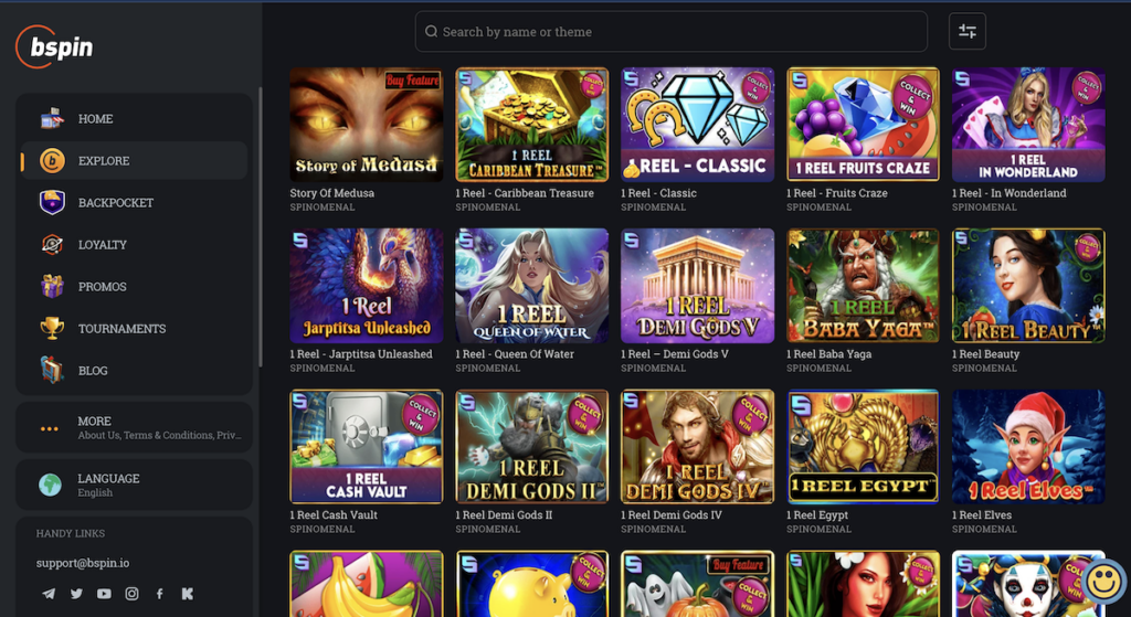 bspin.io casino games och more
