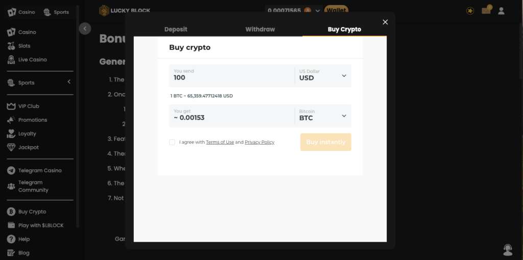 Lucky Block buy crypto