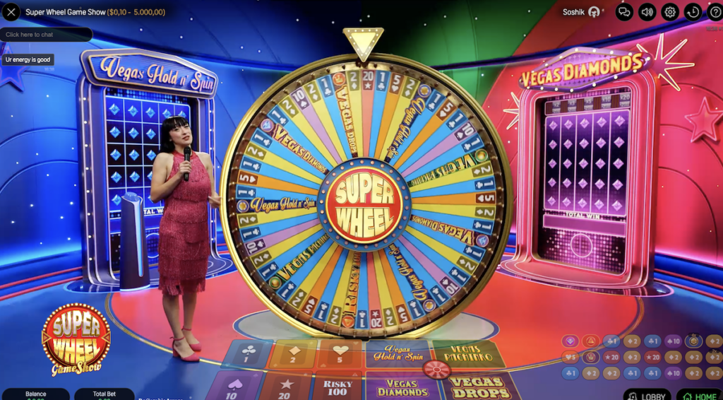 Super Wheel Game Show live casino game