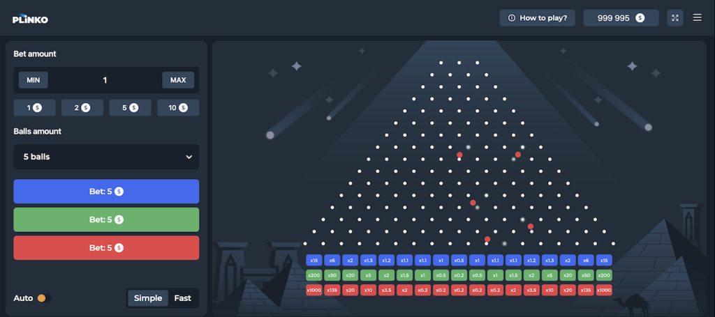 plinko 1000 casino game