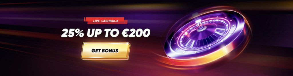live casino cashback