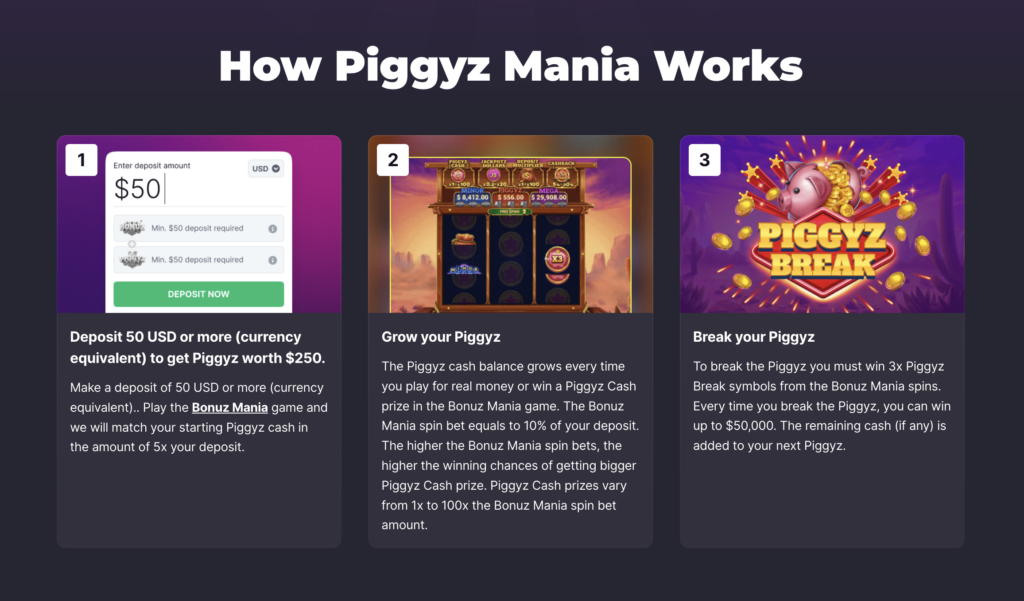 How PiggyzMania works