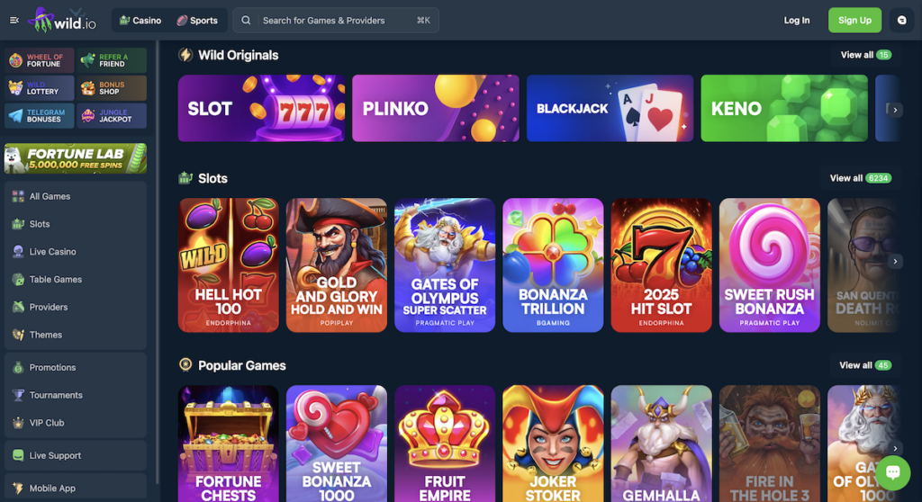 wild.io casino